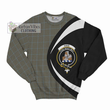 Haig Tartan Sweatshirt with Family Crest Circle Style