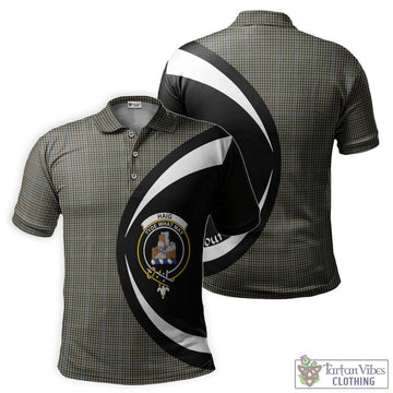 Haig Tartan Men's Polo Shirt with Family Crest Circle Style