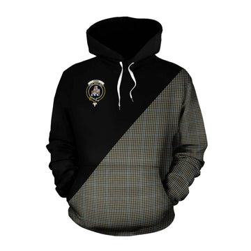 Haig Tartan Cotton Hoodie with Family Crest and Military Logo Style