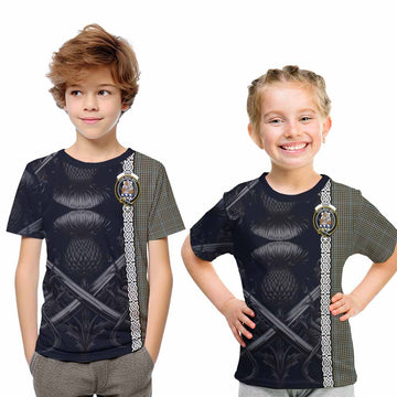 Haig Tartan Kid T-Shirt with Family Crest Cross Sword Thistle Celtic Vibes