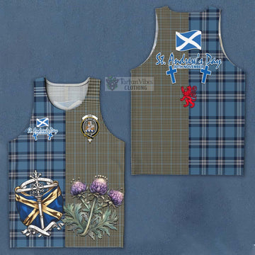 Haig Tartan Men's Tank Top Happy St. Andrew's Day Half Tartan Style