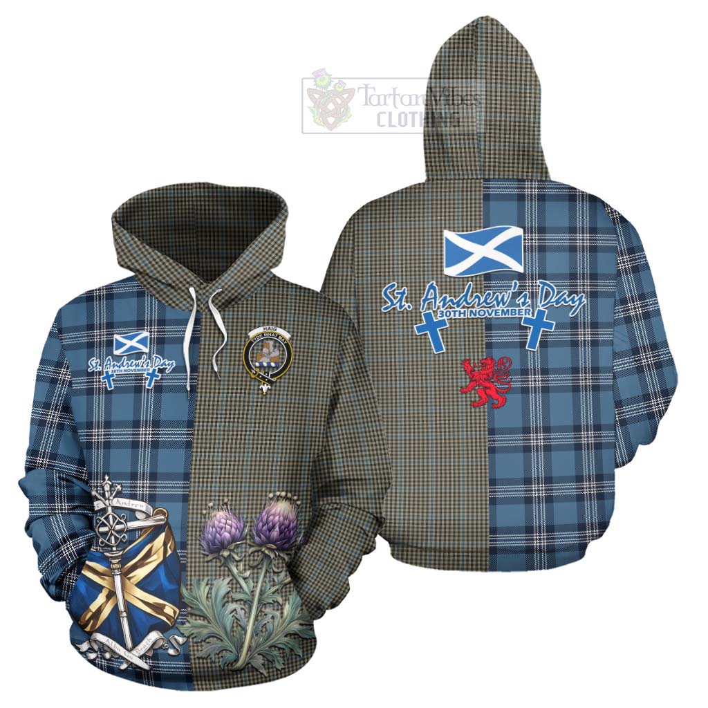 Tartan Vibes Clothing Haig Tartan Hoodie Happy St. Andrew's Day Half Tartan Style