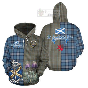 Haig Tartan Hoodie Happy St. Andrew's Day Half Tartan Style