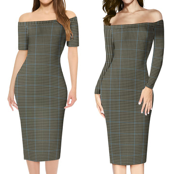 Haig Tartan Off Shoulder Lady Dress