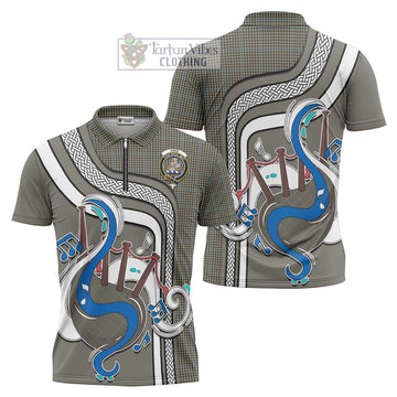 Haig Tartan Zipper Polo Shirt with Epic Bagpipe Style