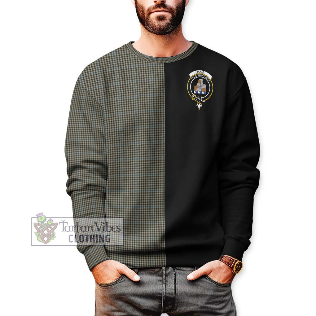 Haig Tartan Sweatshirt with Family Crest and Half Of Me Style Unisex - Tartanvibesclothing Shop