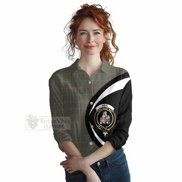 Haig Tartan Women's Casual Shirt with Family Crest Circle Style