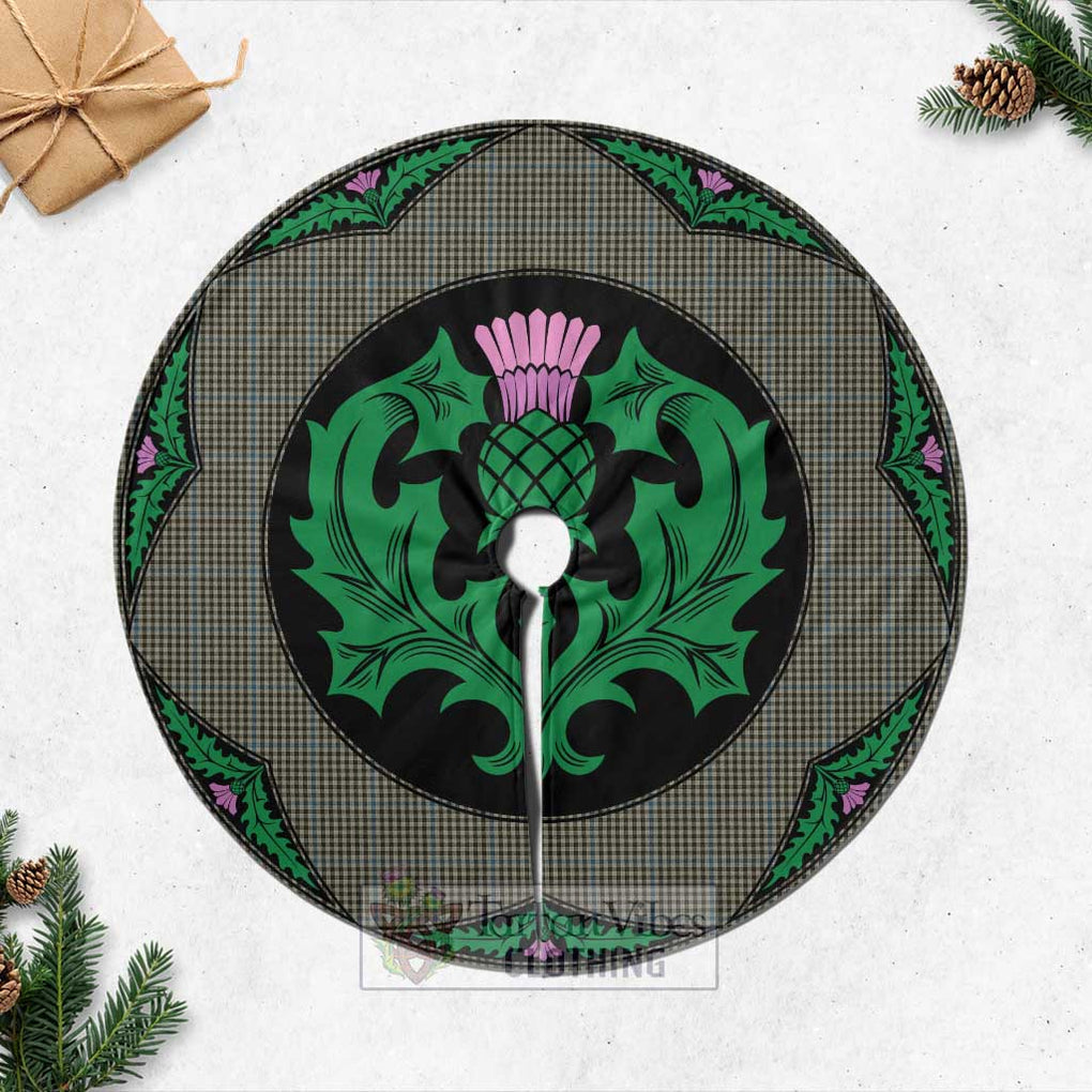 Tartan Vibes Clothing Haig Tartan Christmas Tree Skirt Scottish Thistle Style