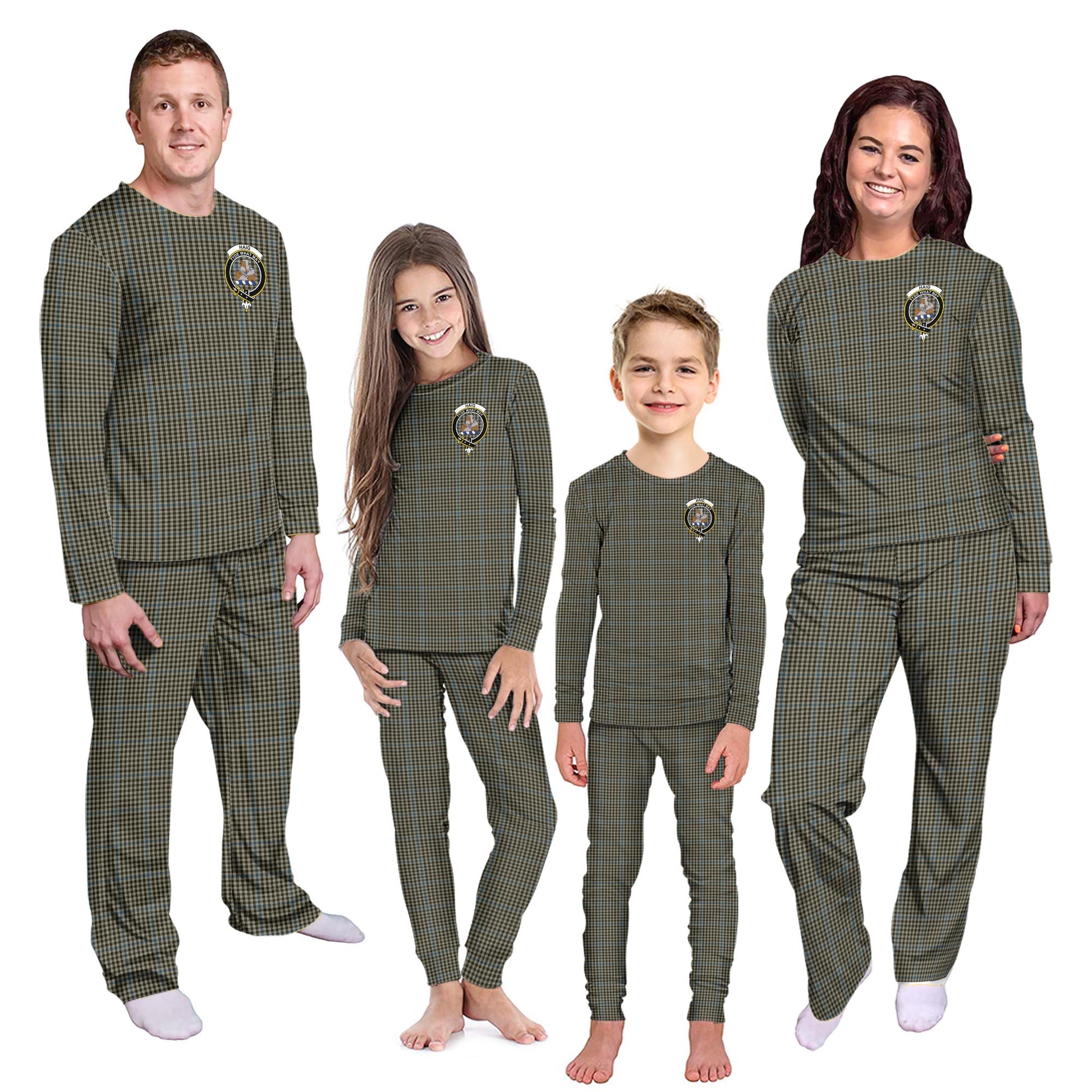 Haig Tartan Pajamas Family Set with Family Crest Kid - Tartan Vibes Clothing