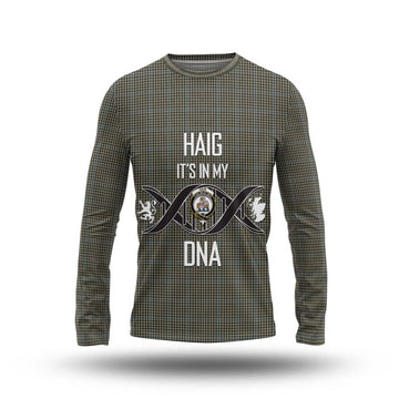 Haig Tartan Long Sleeve T-Shirt with Family Crest DNA In Me Style