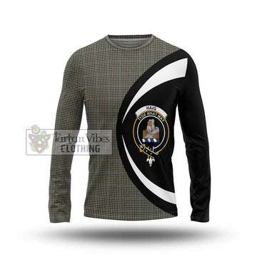 Haig Tartan Long Sleeve T-Shirt with Family Crest Circle Style