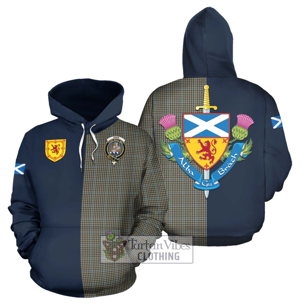 Tartan Vibes Clothing Haig Tartan Hoodie with Scottish Lion Royal Arm Half Style