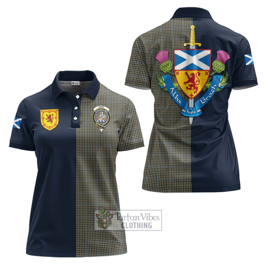 Tartan Vibes Clothing Haig Tartan Women's Polo Shirt with Scottish Lion Royal Arm Half Style