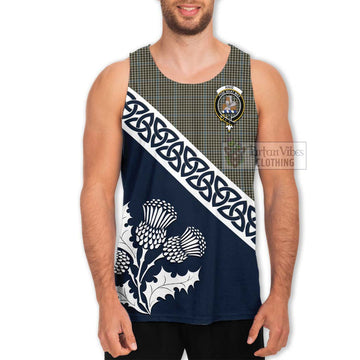 Haig Tartan Men's Tank Top Featuring Thistle and Scotland Map