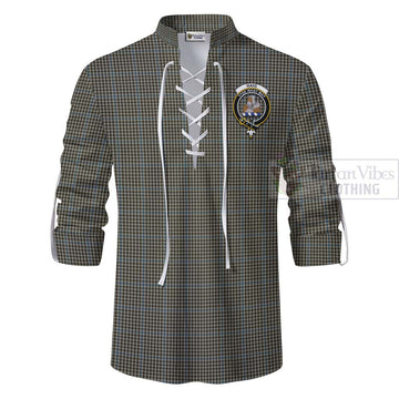 Haig Tartan Ghillie Kilt Shirt with Family Crest Celtic Skull Style