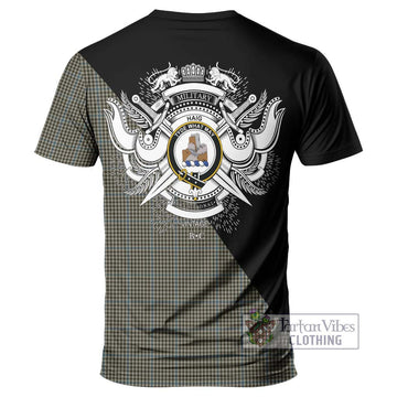 Haig Tartan T-Shirt with Family Crest and Military Logo Style