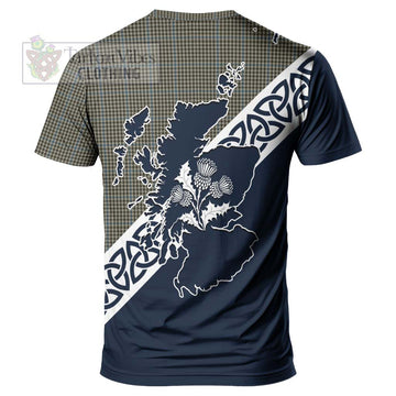 Haig Tartan T-Shirt Featuring Thistle and Scotland Map