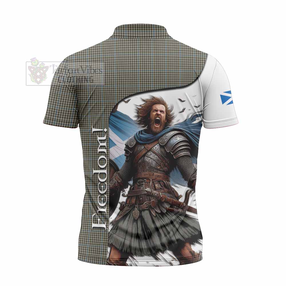 Tartan Vibes Clothing Haig Crest Tartan Zipper Polo Shirt Inspired by the Freedom of Scottish Warrior