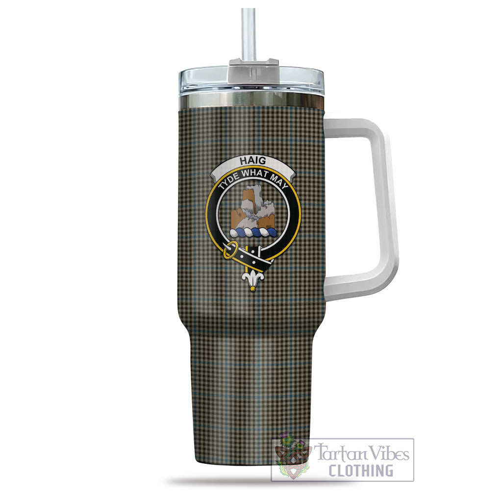 Tartan Vibes Clothing Haig Tartan and Family Crest Tumbler with Handle