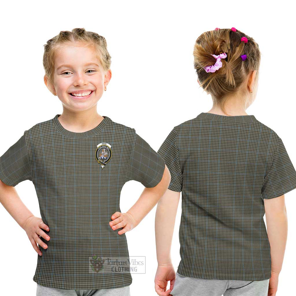 Haig Tartan Kid T-Shirt with Family Crest - Tartanvibesclothing Shop