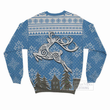 Haig Clan Christmas Sweatshirt Celtic Reindeer Style