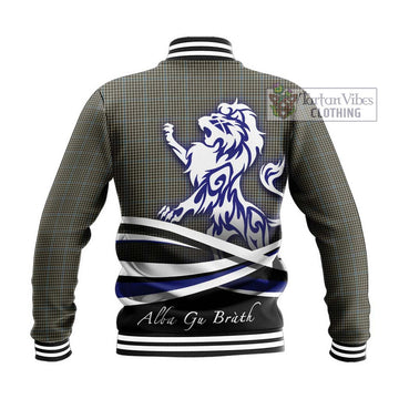 Haig Tartan Baseball Jacket with Alba Gu Brath Regal Lion Emblem