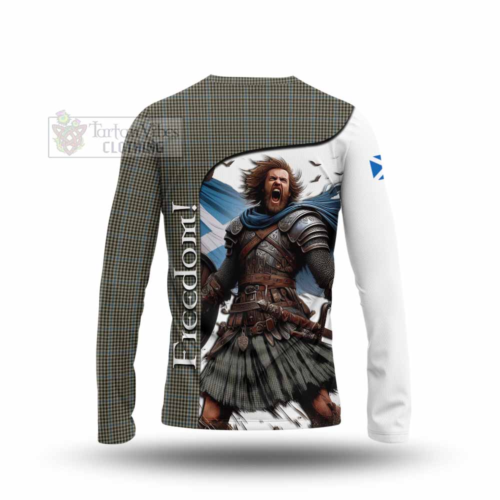 Tartan Vibes Clothing Haig Crest Tartan Long Sleeve T-Shirt Inspired by the Freedom of Scottish Warrior