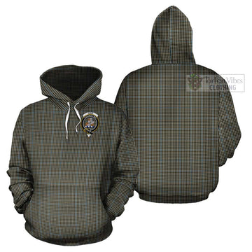 Haig Tartan Cotton Hoodie with Family Crest