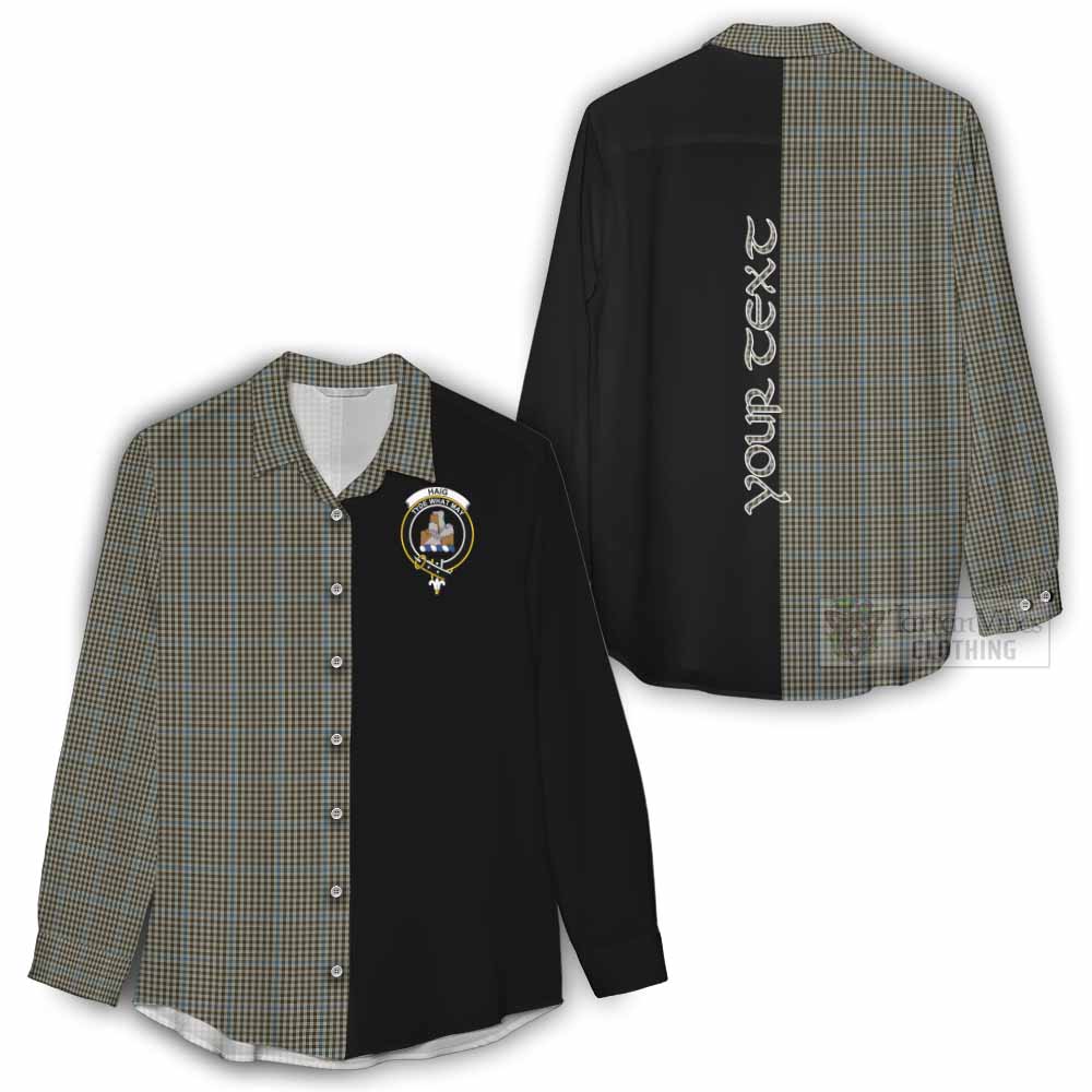 Tartan Vibes Clothing Haig Tartan Women's Casual Shirt with Family Crest and Half Of Me Style