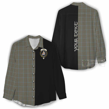 Haig Tartan Women's Casual Shirt with Family Crest and Half Of Me Style