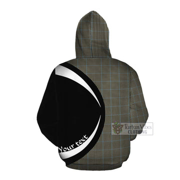 Haig Tartan Cotton Hoodie with Family Crest Circle Style