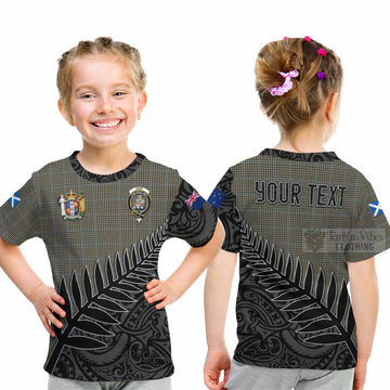 Haig Crest Tartan Kid T-Shirt with New Zealand Silver Fern Half Style