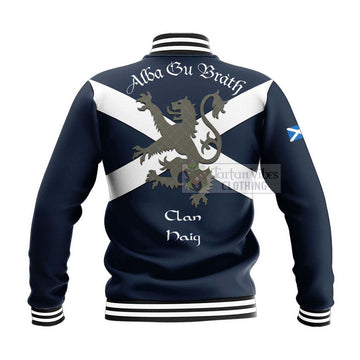 Haig Tartan Lion Rampant Baseball Jacket  Proudly Display Your Heritage with Alba Gu Brath and Clan Name