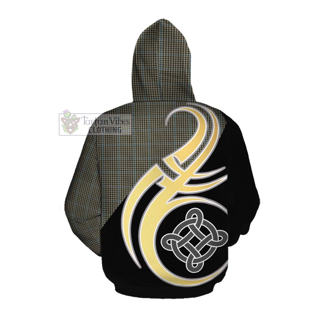 Tartan Vibes Clothing Haig Tartan Cotton Hoodie with Family Crest and Celtic Symbol Style