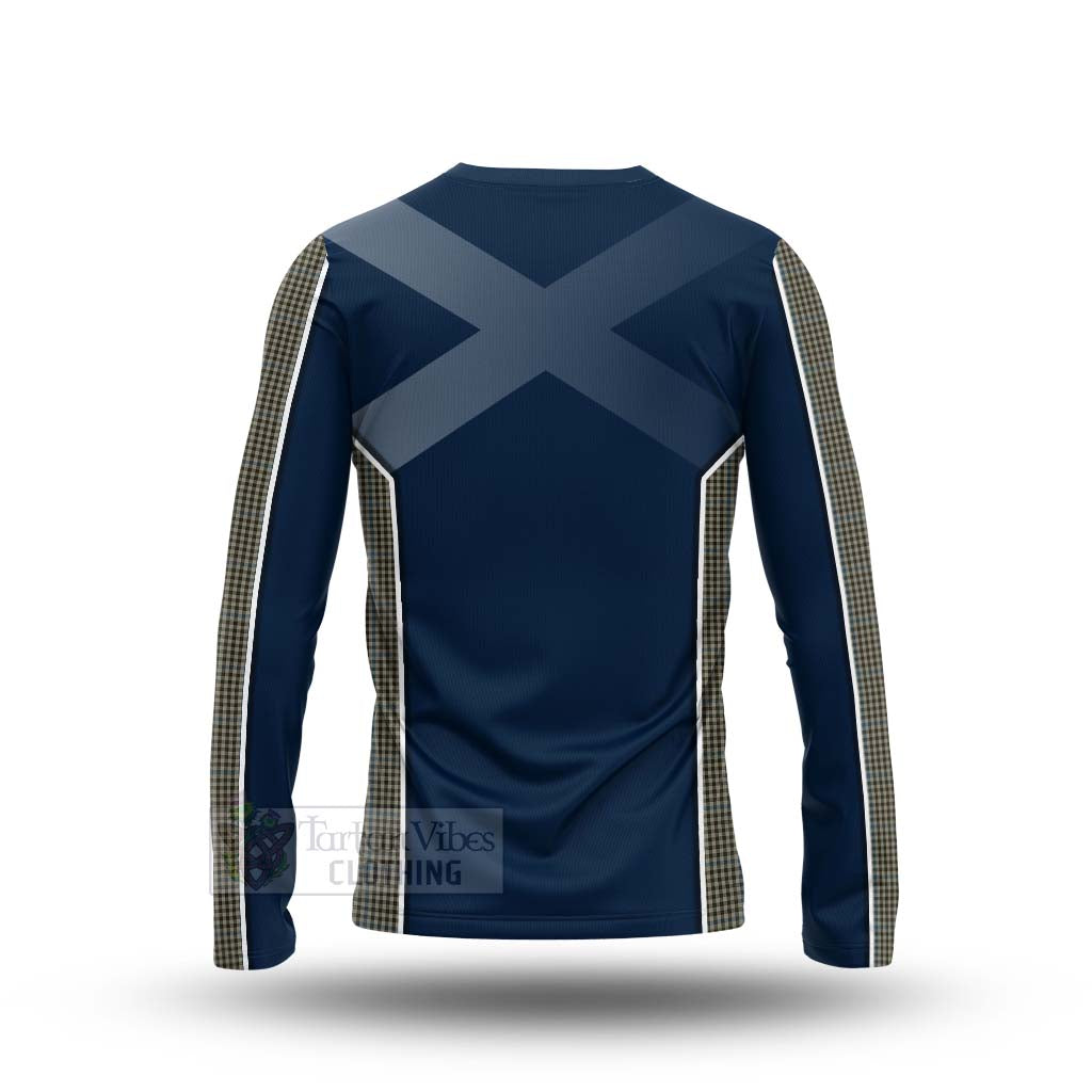 Tartan Vibes Clothing Haig Tartan Long Sleeve T-Shirt with Family Crest and Scottish Thistle Vibes Sport Style