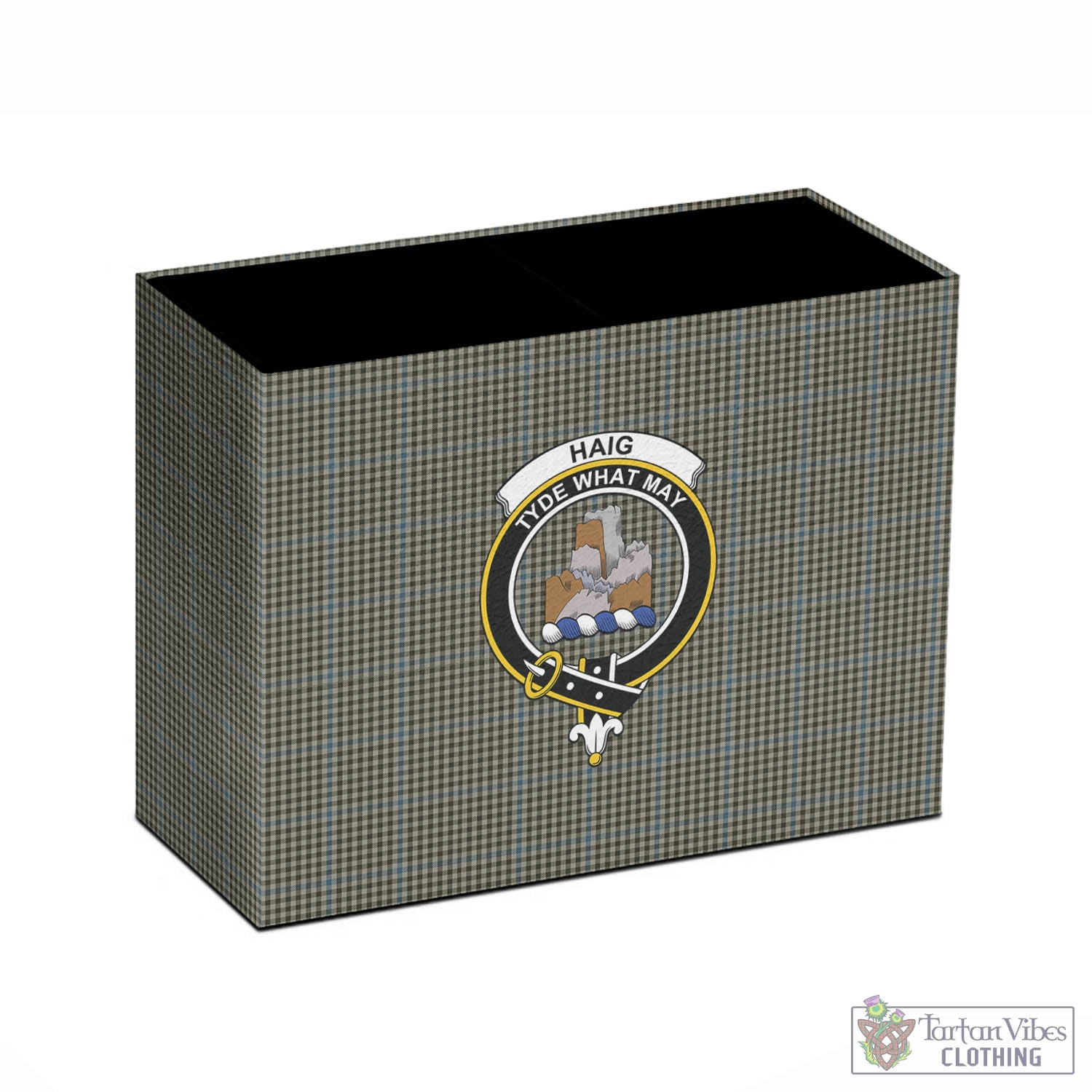 Tartan Vibes Clothing Haig Tartan Pen Holder with Family Crest