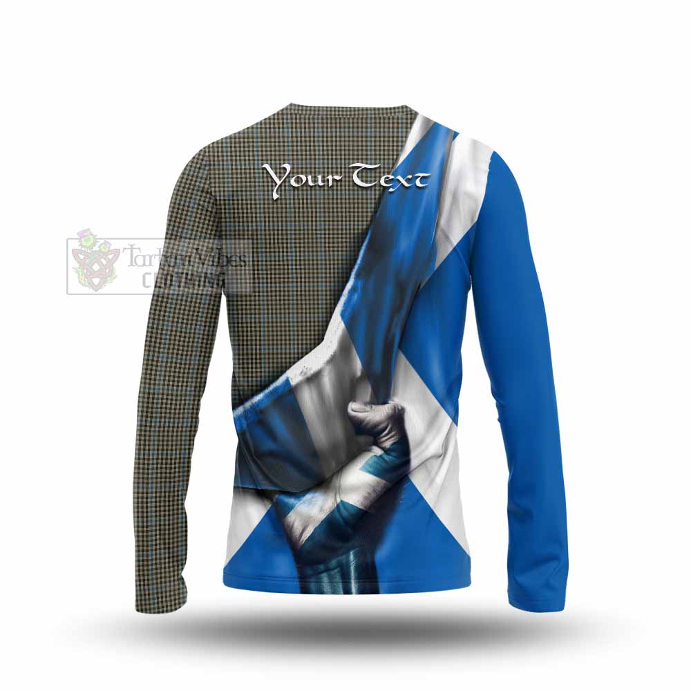 Tartan Vibes Clothing Haig Tartan Long Sleeve T-Shirt with Family Crest Scotland Patriotic Style