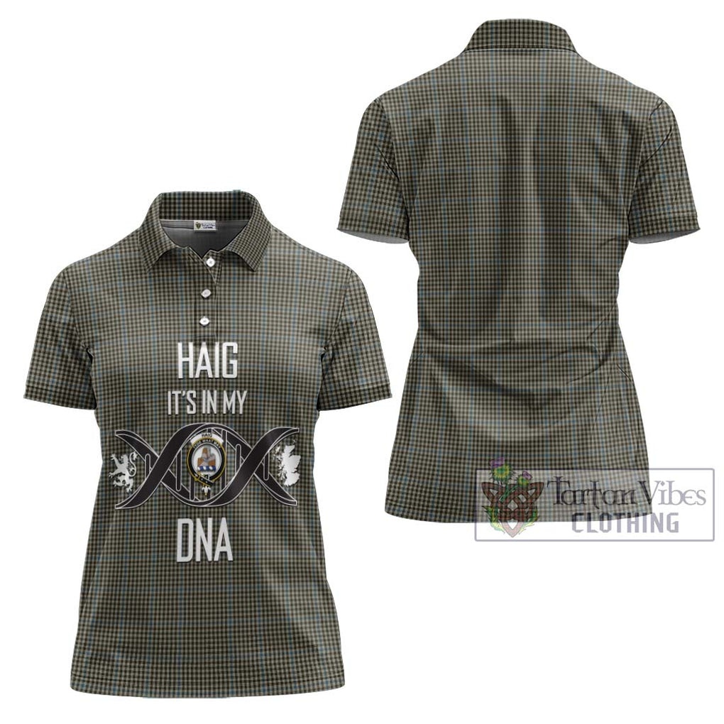 Haig Tartan Women's Polo Shirt with Family Crest DNA In Me Style - Tartanvibesclothing Shop