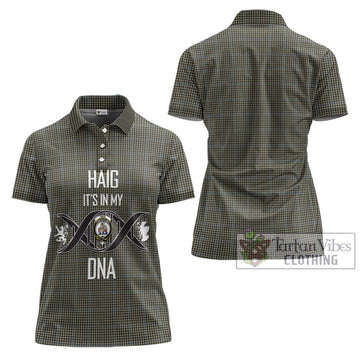 Haig Tartan Women's Polo Shirt with Family Crest DNA In Me Style