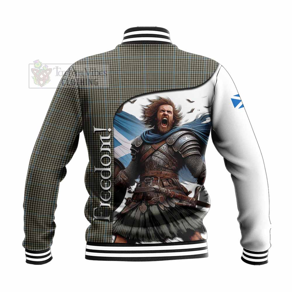 Tartan Vibes Clothing Haig Crest Tartan Baseball Jacket Inspired by the Freedom of Scottish Warrior