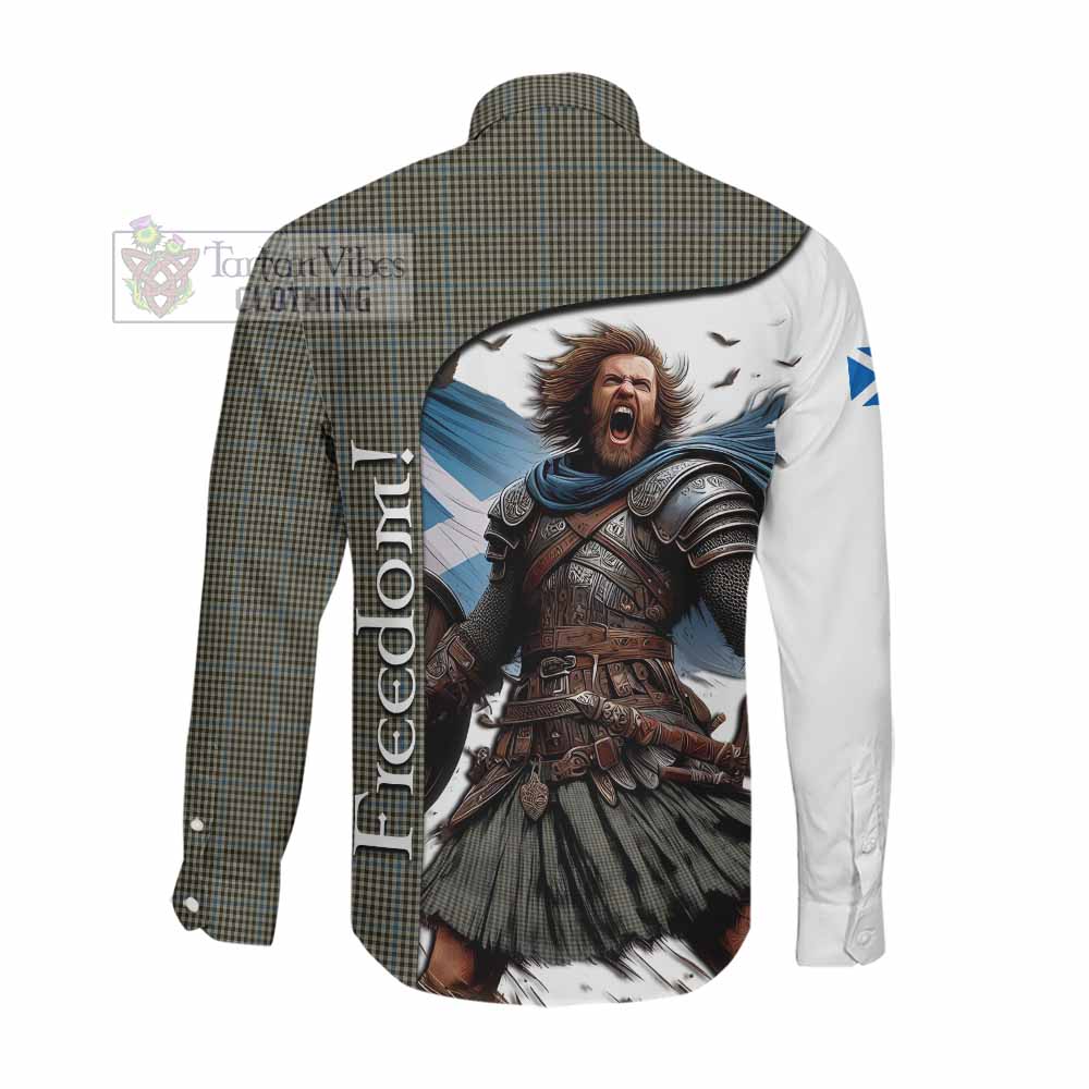 Tartan Vibes Clothing Haig Crest Tartan Long Sleeve Button Shirt Inspired by the Freedom of Scottish Warrior