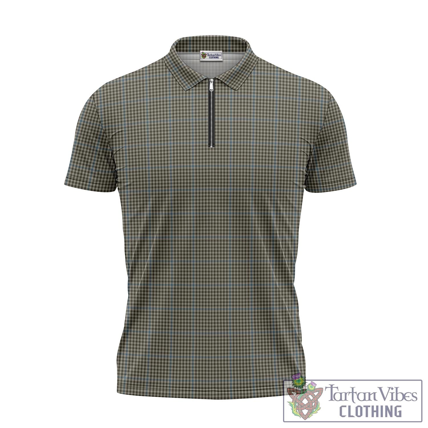 Tartan Vibes Clothing Haig Tartan Zipper Polo Shirt