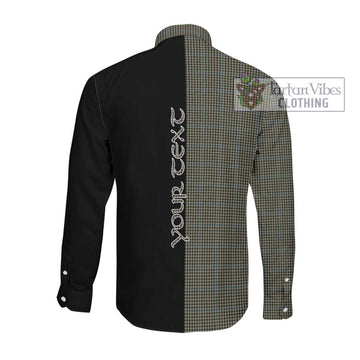 Haig Tartan Long Sleeve Button Shirt with Family Crest and Half Of Me Style