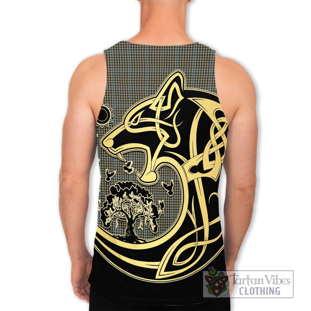 Haig Tartan Men's Tank Top with Family Crest Celtic Wolf Style - Tartan Vibes Clothing