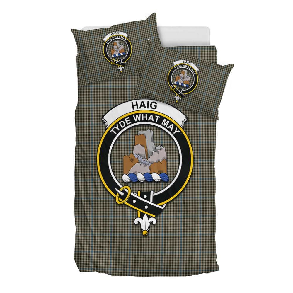 Haig Tartan Bedding Set with Family Crest - Tartan Vibes Clothing