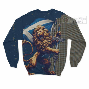 Haig Tartan Family Crest Sweatshirt with Scottish Majestic Lion