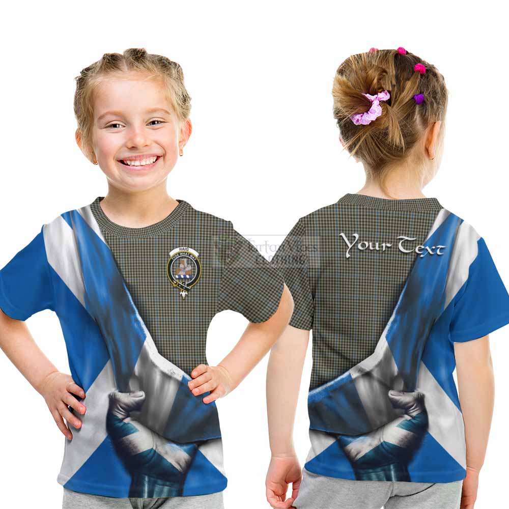 Tartan Vibes Clothing Haig Tartan Kid T-Shirt with Family Crest Scotland Patriotic Style