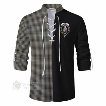 Haig Tartan Ghillie Kilt Shirt with Family Crest and Half Of Me Style