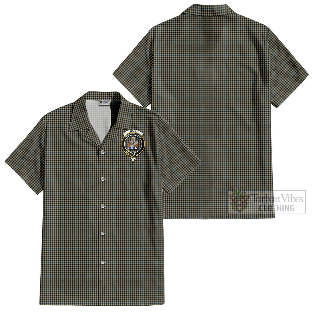 Haig Tartan Cotton Hawaiian Shirt with Family Crest Kid - Tartan Vibes Clothing