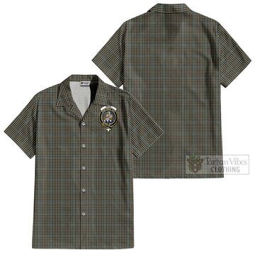 Haig Tartan Cotton Hawaiian Shirt with Family Crest